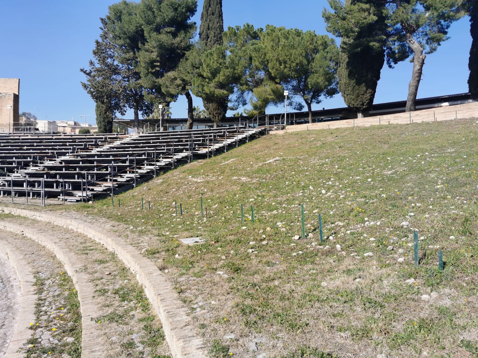 Cavea con gradonate metalliche e tavolati - febbraio 2025
