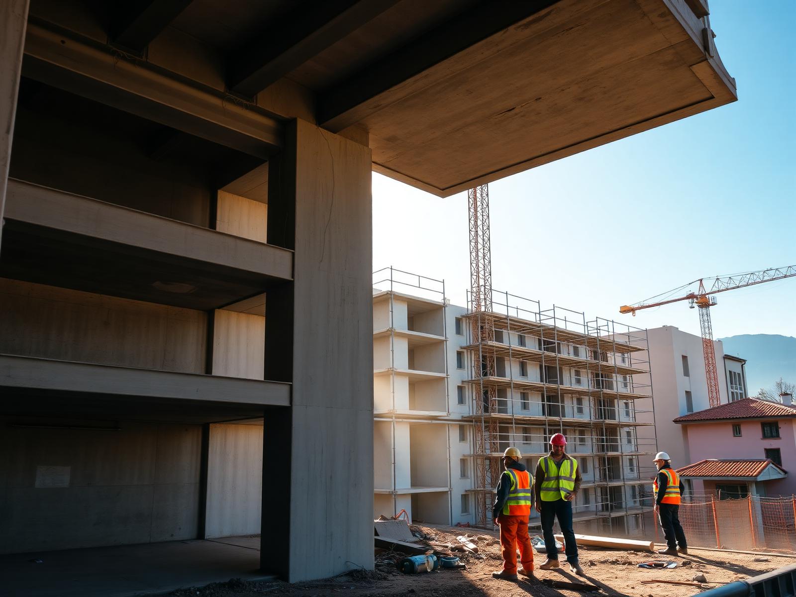 Cantiere — fase strutture in elevazione
